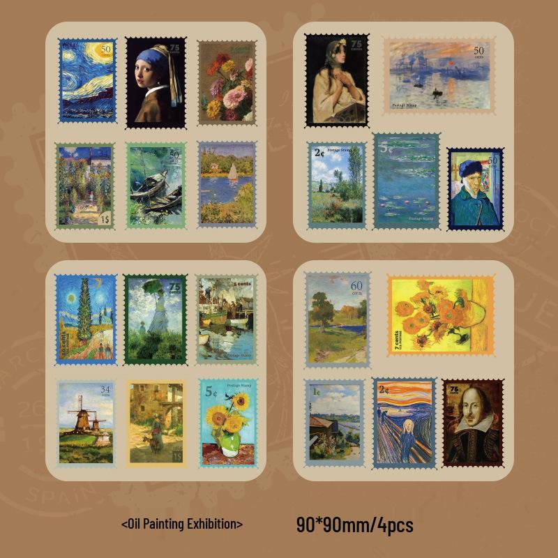 Vintage Post Office Serie DIY Tagebuch Sticker: Retro Stempel & Literarischer Stil Dekorationen