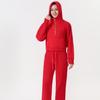 LULU Women's Half-Zip Hooded Loose Sweatshirt Cardigan with Velvet Scuba Jacket Style