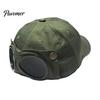 Travel Sunshade Accessories Pilot Goggles Baseball Cap, Integrated Foldable Design, Adjustable UV Casual Hat Resistant Sun for Outdoor Sports