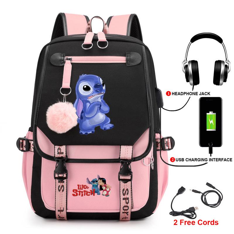 Backpack Student School Bag Fashion Backpack Usb Computer Bag Large Capacity Burden Reduction School Bag