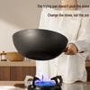 COOKER KING 32cm Wrought Iron Flat Bottom Wok
