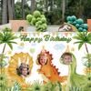 Dinosaurier Geburtstagshintergrund Safari Dschungel Wald Alles Gute zum Geburtstag Party Tier Cartoon Kinder Fotohintergrund Banner Dekorationen