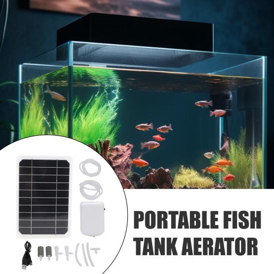 Yousheng Solar Panel Oxygen Pump 5W Monocrystalline Solar Energy Low Power Consumption 1.6L/Min Air Output Dual Mode Battery Backup Portable Solar