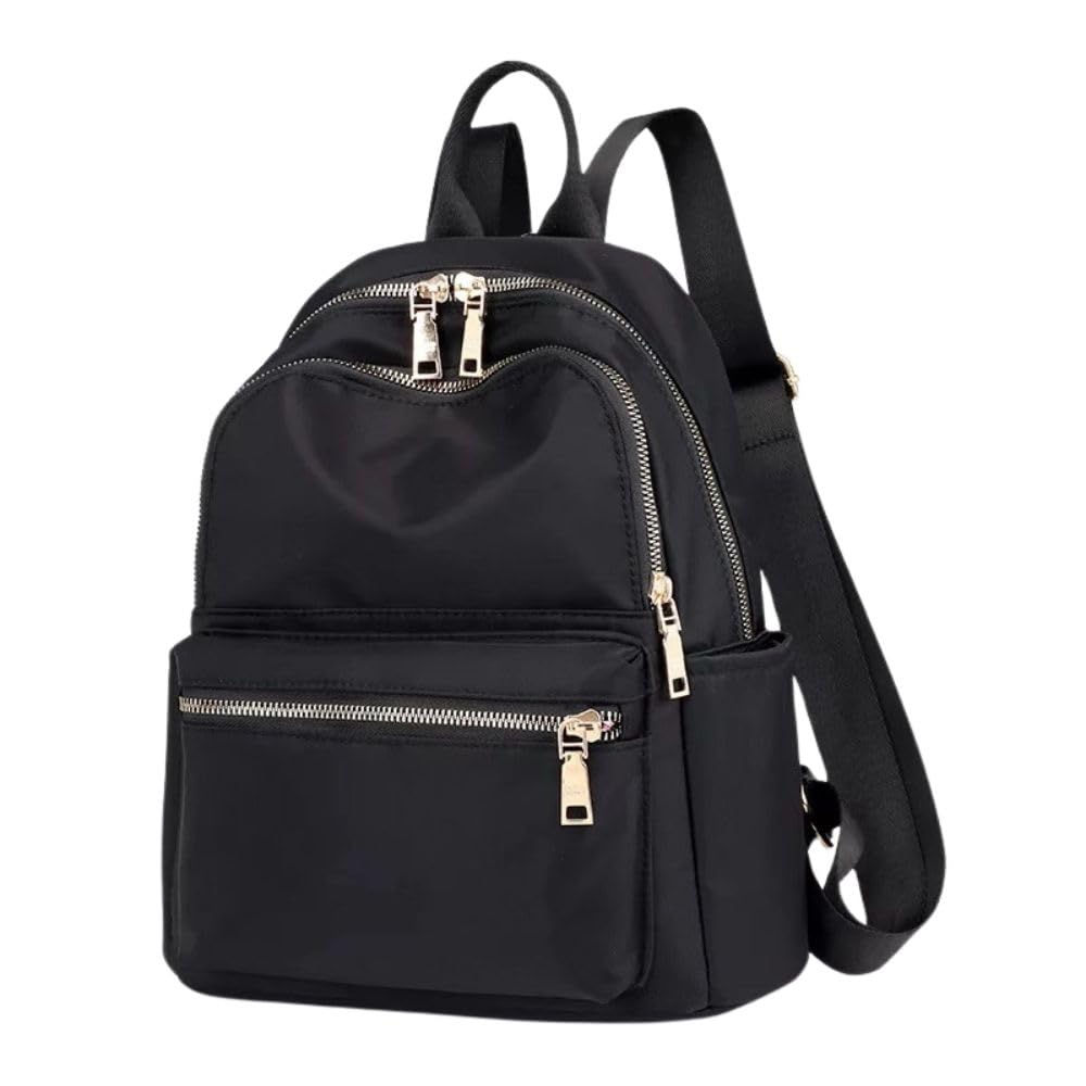 

Laff tigo. Women s Backpack, Stylish and Cute, Perfect for Commuting, Small, Leather and Nylon, with Back Pocket, Lightweight, Casual, Mini, School,