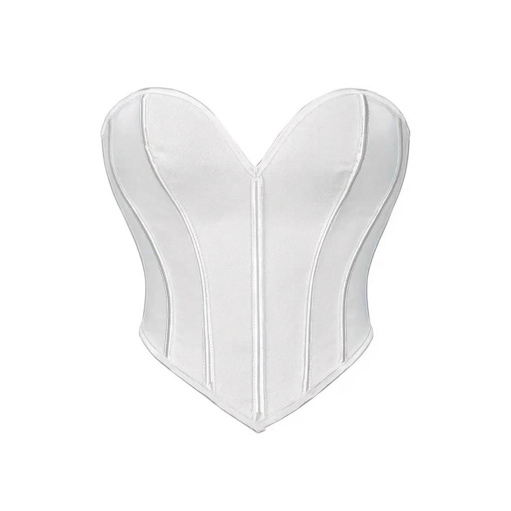 Damen Süßes Herzförmiges Trägerloses Korsett, Schulterfreies Taillenformendes Oberteil, Sexy Weste-Stil Mieder, Kann Außen Getragen Werden