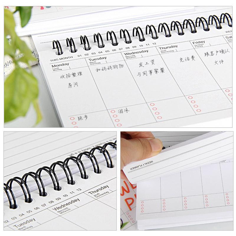 Kawaii Weekly Planner Notebook Diary Agenda Cure Diary Organizer Schedule Appointment Book Organizer Office Supplies Gifts