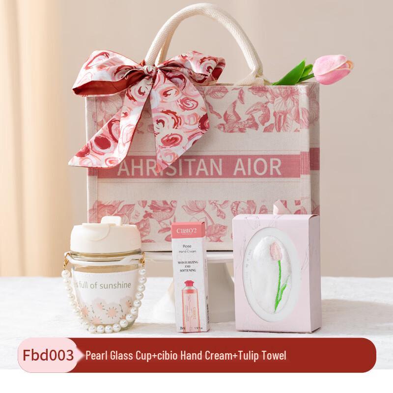 OJW Creative Pink Linen Gift Bag Set