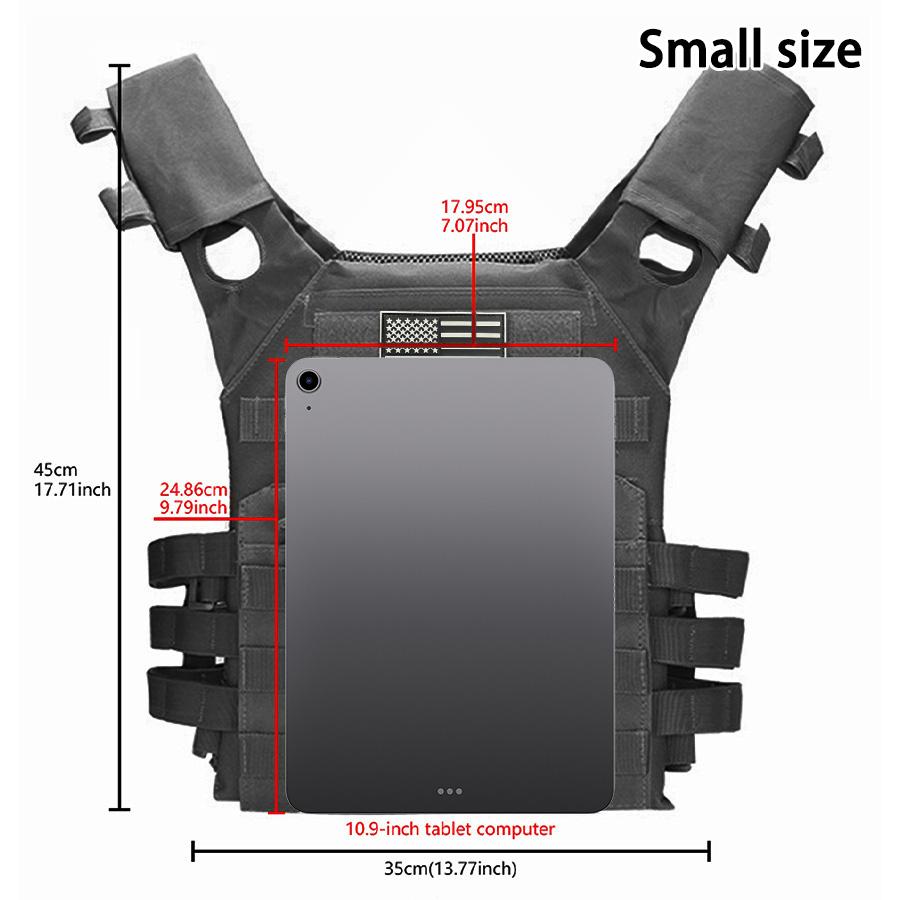 outdoor training vest (including US flag emblem) with convenient expansion, lightweight and multifunctional JPC vest