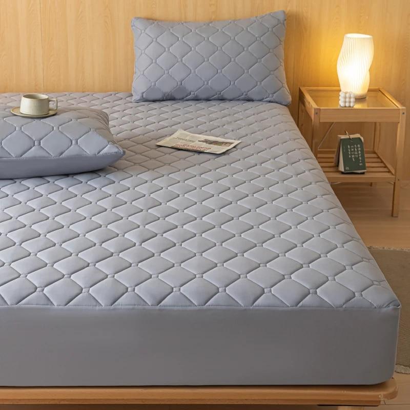 Wasserdichtes Spannbetttuch, verdickter elastischer Matratzenbezug, Bettwäsche, Tagesdecken für Doppelbett, King-Size-Bett, Matratzenauflage-Schutz