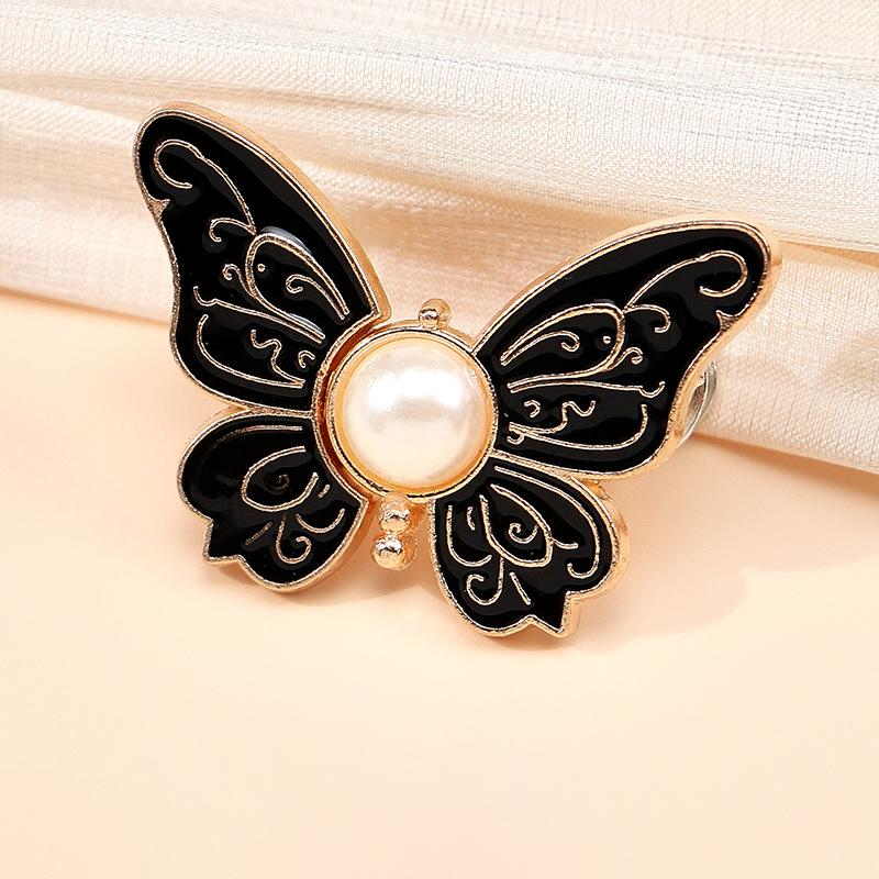Women's Adjustable Butterfly Brooch Waist Clip Collar Pin Slimming Effect for Party Office and Street Style
