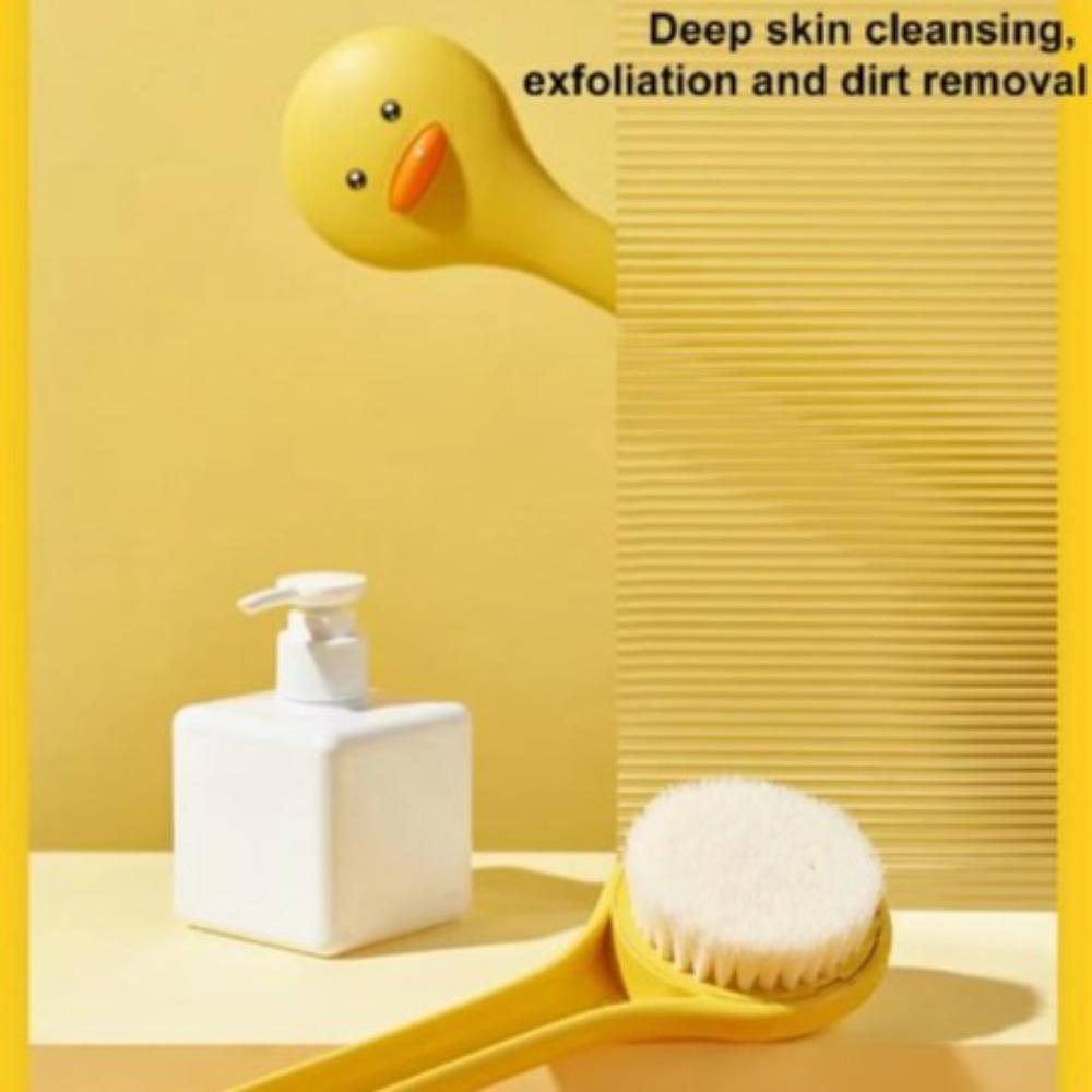 Soft Bristles Shower Scrubber Cute Bath Brush Universal Duck Bathing Brush  Exfoliation