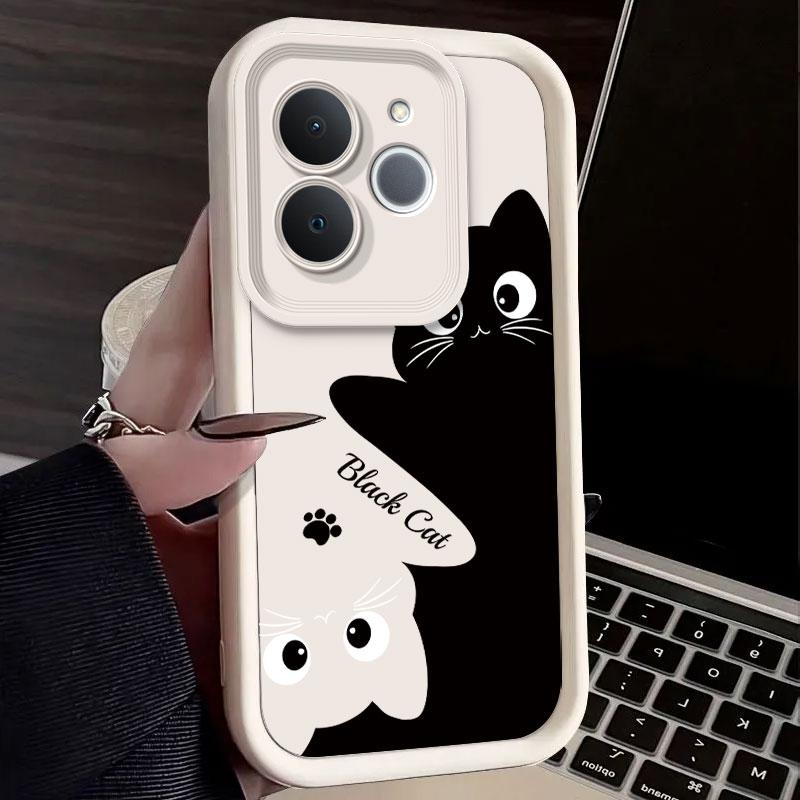 Custodia per Telefono Per Realme Note 70 70T Note 70 T Note70T RMX5313 2025 Custodia Morbida Silicone Protezione Copertura Cartoon Carino Gatto Stampa Fantasia