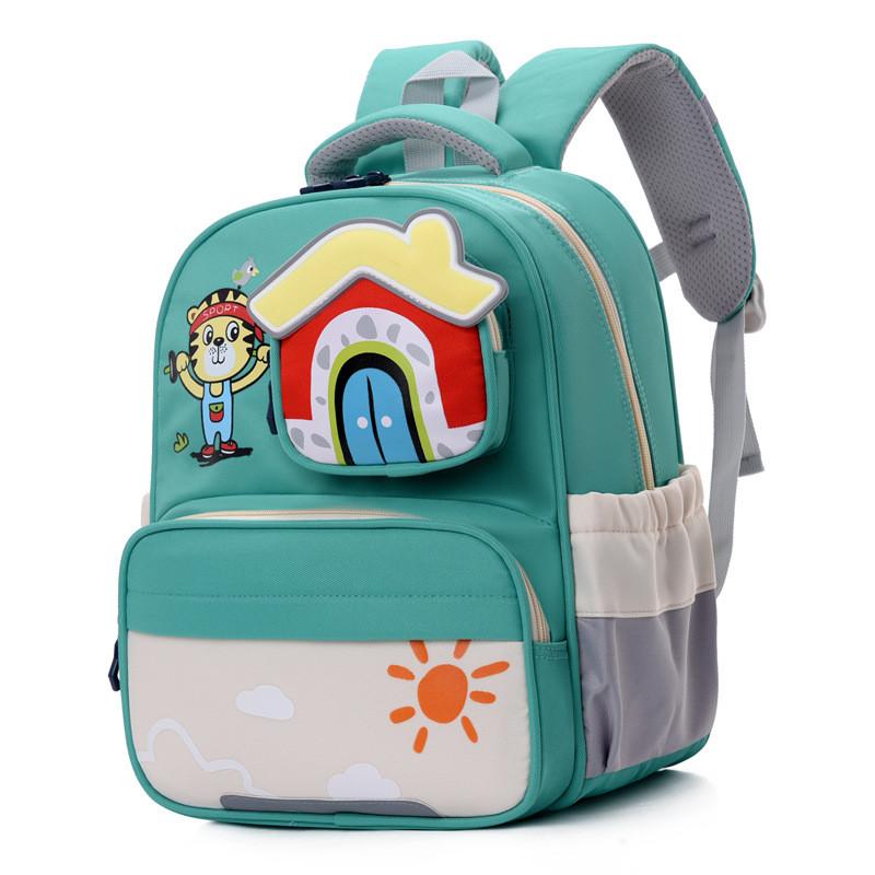 Adorable Animal Print Kindergarten Backpack For Boys And Girls 2024 Large Capacity Cute School Bag Breathable Oxford Cloth