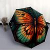 1pc Butterfly Nature Automatic Open/close Folding Compact Umbrella, 8-Rib Sturdy Canopy, Lightweight Portable, Everyday Use, Gift, Outdoor Umbrella, T