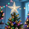 Christmas Decorations Glowing Tree Topper Glitter Star Xmas Tree Ornaments For Home Party Decor Navidad New Year 2026 Gift