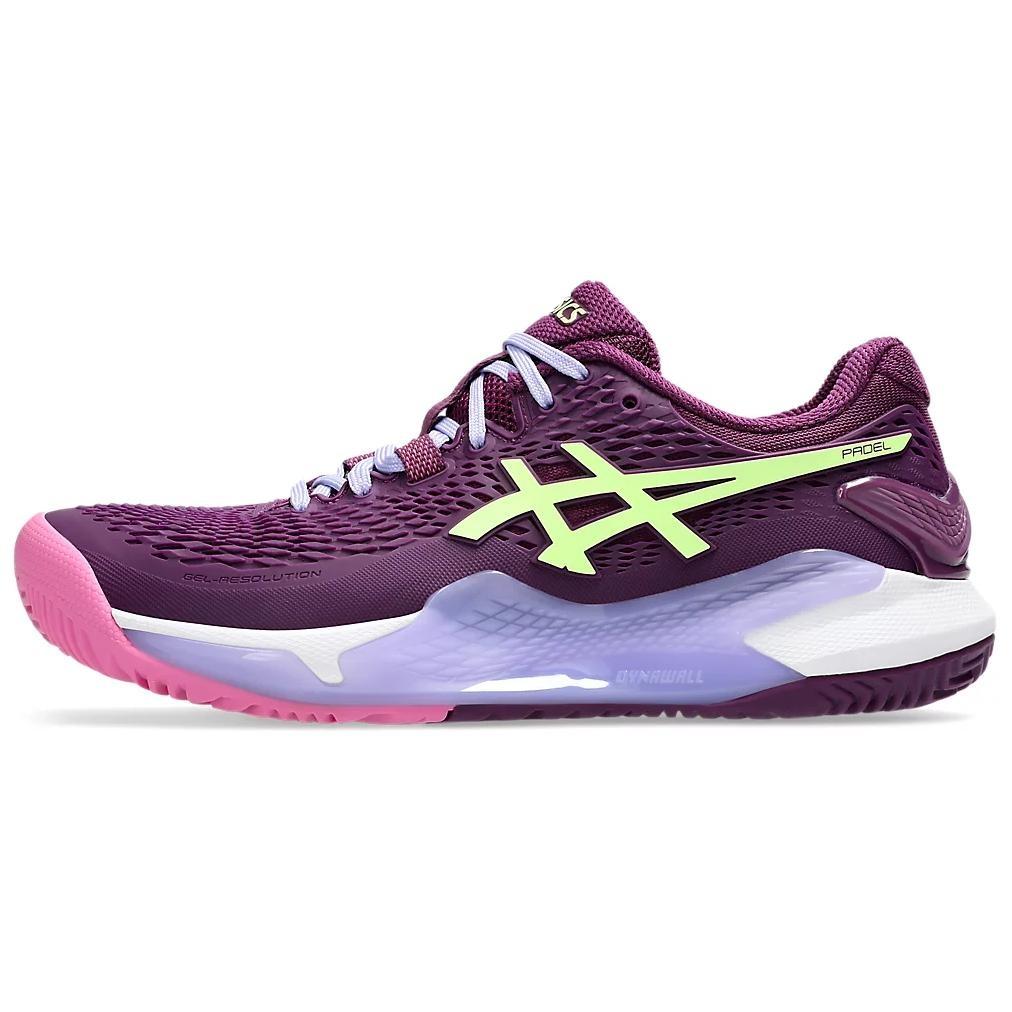 (WMNS) ASICS Gel-Resolution 9 Padel  Deep Mauve Lime Green  Women s 1042A245-500 EU 36
