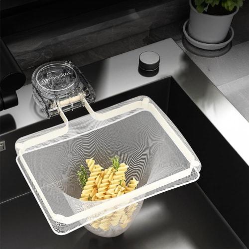 TAIGU Floating Triangular Drainer, Repositionable, Foldable, No Triangular Drainer Needed, Stylish, Includes 50 Nets, Convenient Garbage Drainer, Suct