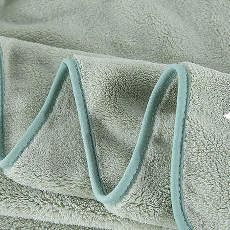 High-Density Oversized Coral Fleece Bath Towel Set for Men & Women
