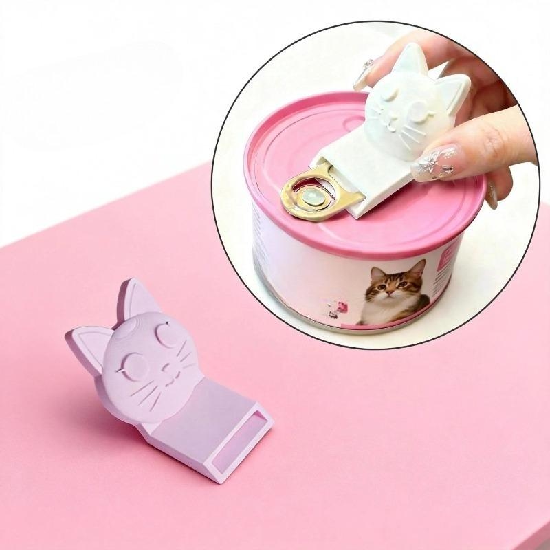 1/4PCS Handheld Can Opener, Cat Shaped Can Opener, Suitable for Various Pull Tab Cans, Sturdy Kitchen Tools, Portable Can Opener