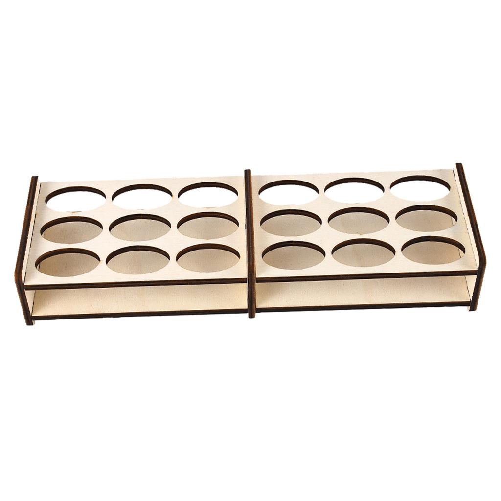 

Wooden Paint Rack Stand Storage Shelf Holder for DIY Art Painting Tool 12 holes