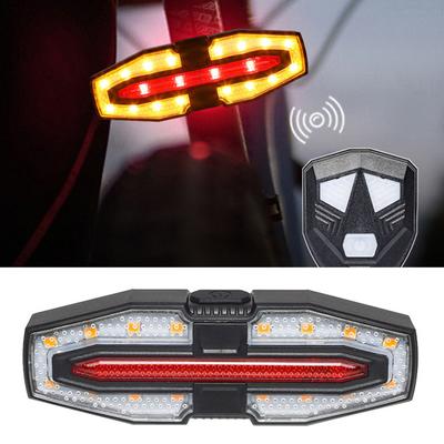 Lampă spate pentru bicicletă, LED reglabilă, telecomandă, MTB, drum, bicicletă de munte, lampă de semnalizare, impermeabilă, reîncărcabilă, strălucitoare, avertisment de mers pe bicicletă.