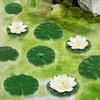 5pcs Simulation Lotus Fake Flowers, Pool Fish Tank Decorative Everlasting Flowers Simulation Flowers, Water Lily Fake Lotus Dry Flowers