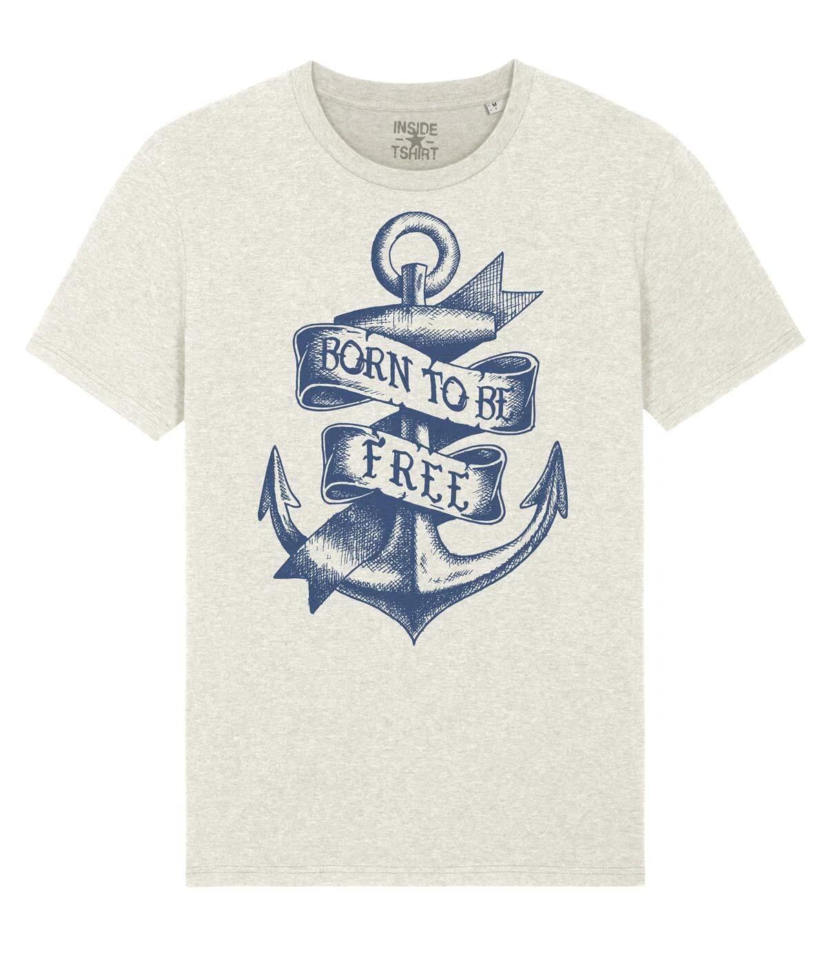 Ancora Sea Anchor Tattoo T-Shirt Born To Be Free T-Shirt Unisex 4XL