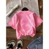 European Sizes Cute And Stylish Spanish "More Love" Heart Print Short-Sleeve T-Shirt for Girls. Fun Design, Soft And Comfortable Fabric