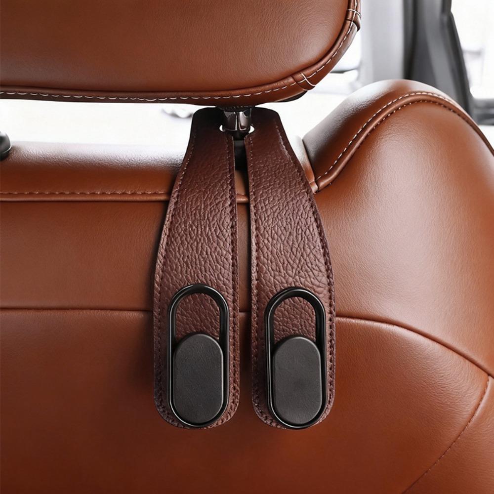 Double Hooks Car Seat Hook Leather Car Organizer Hook New Seat Back Hook  Vehicles