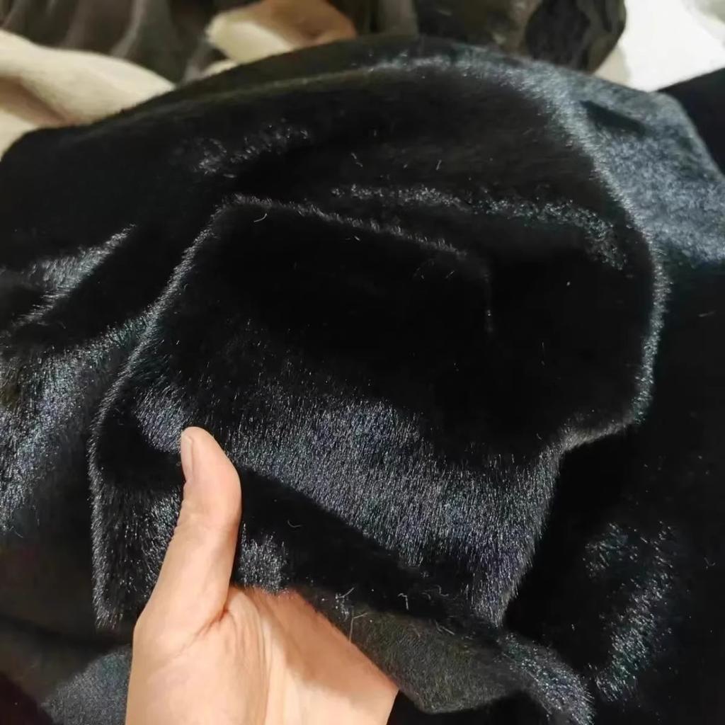 High-grade Imitation Mink Hair Mink Velvet High and Low Wool Fabric Thick Soft Clothing Imitation Flannel Material DIY Fabric