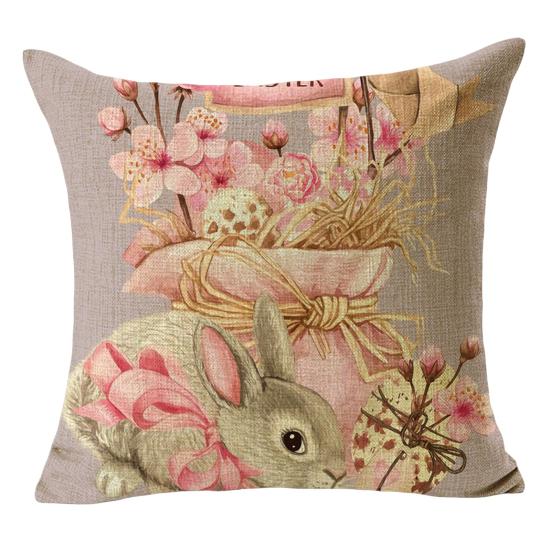 Kwadratowa poszewka na poduszkę wygodna dekoracja domu bez zmarszczek piękna wiosenna wielkanocna rzut dla