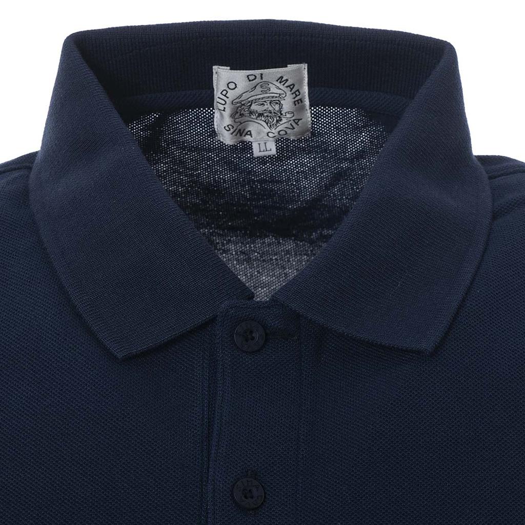 Sinacova Short Sleeve Polo Indian Pique Classic Size M Men's Shirt, 100% Cotton, Cotton, Outer, Simple, Design, Navy, (10000570)