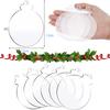 30Pcs Clear Acrylic Christmas Ornament Blank Transparent Acrylic Circle Disc DIY Crafts Christmas Round Acrylic Hangings