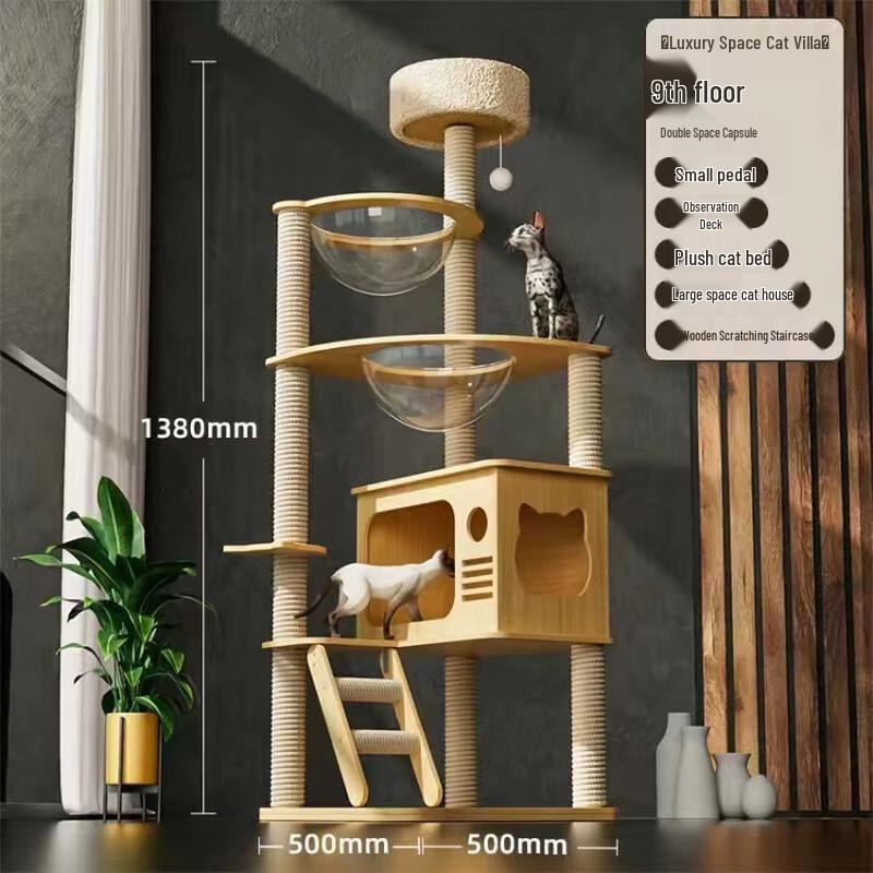 All-Season Multi-Level Cat Tree Condo & Scratcher