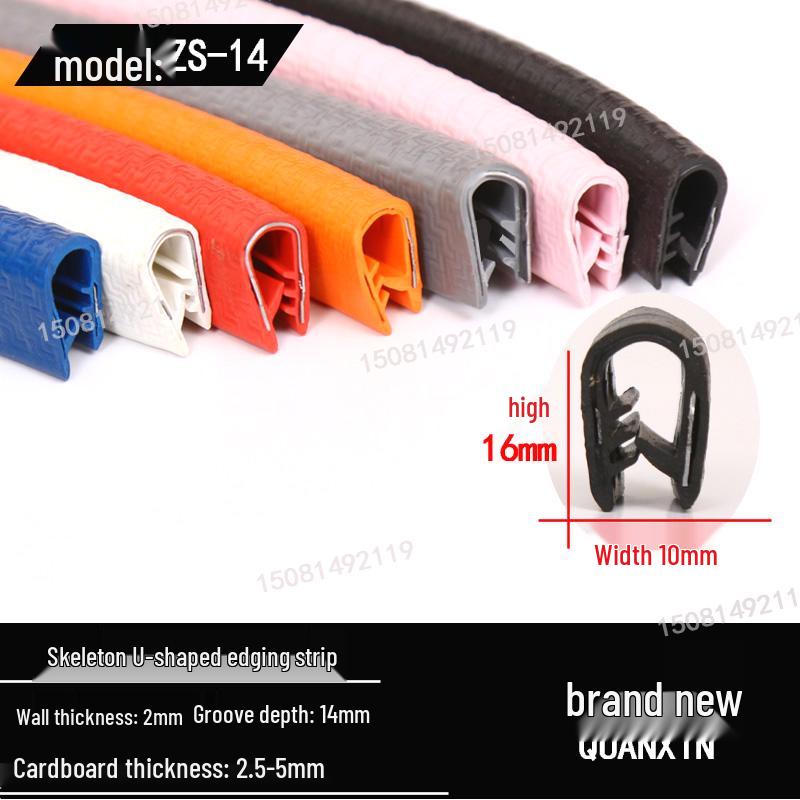 U-Shaped Rubber Edge Banding for Glass and Steel Tiles