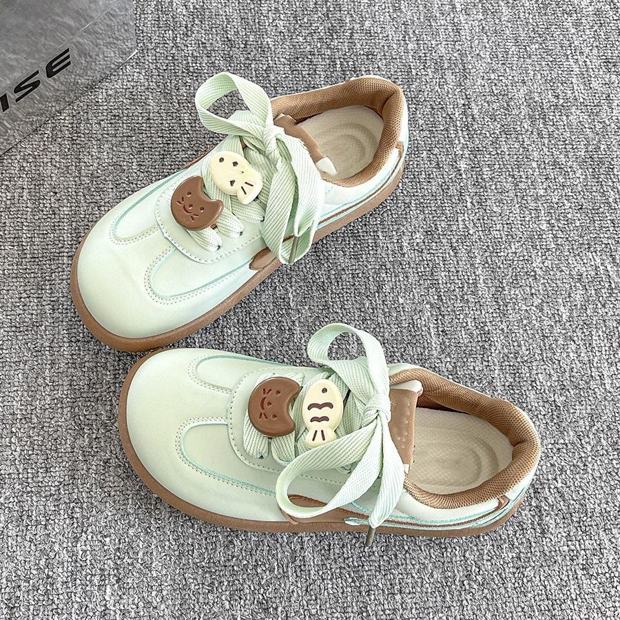 Mango Head Thick-soled Women's New Autumn Niche Versatile Shoes Thick-soled White Shoes Women