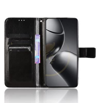 Pentru Xiaomi 14T Husă Textură Piele de Cal Nebun Piele PU Husă Tip Portofel pentru Telefon