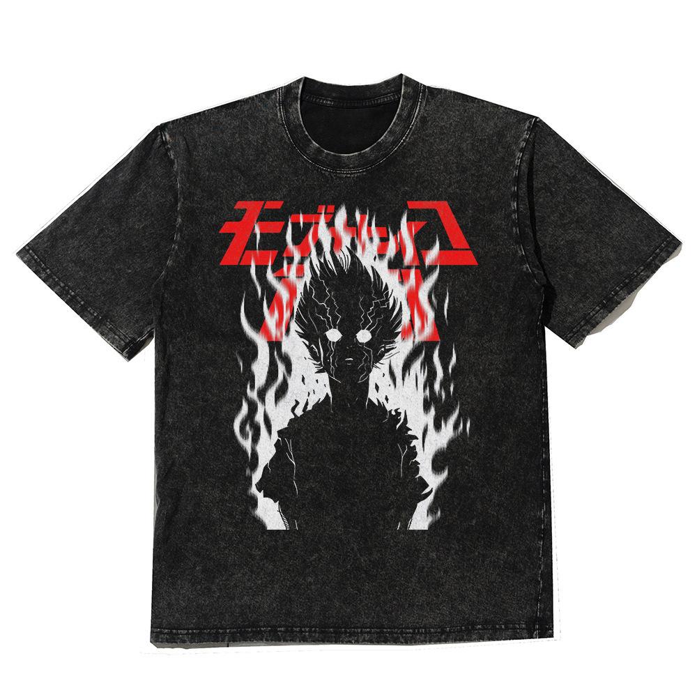 Men Streetwear Anime Graphic T-Shirts Harajuku Vintage Washe S