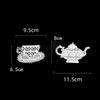 1 Pair White Tea Cup Embroidery Patches DIY T-shirt Appliques Repair Decoration