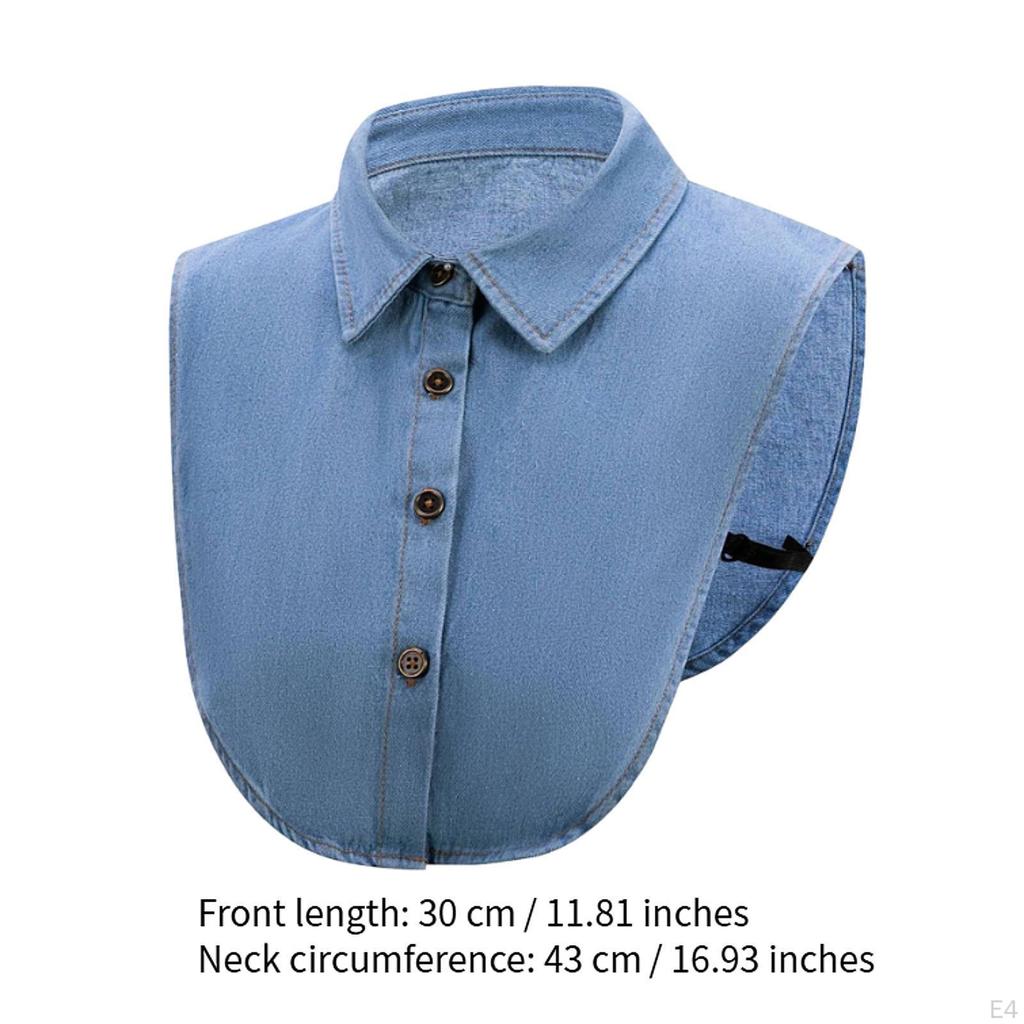 Fake Neckband Detachable Accessories Elegant Adjustable for Shirts Knits Dresses