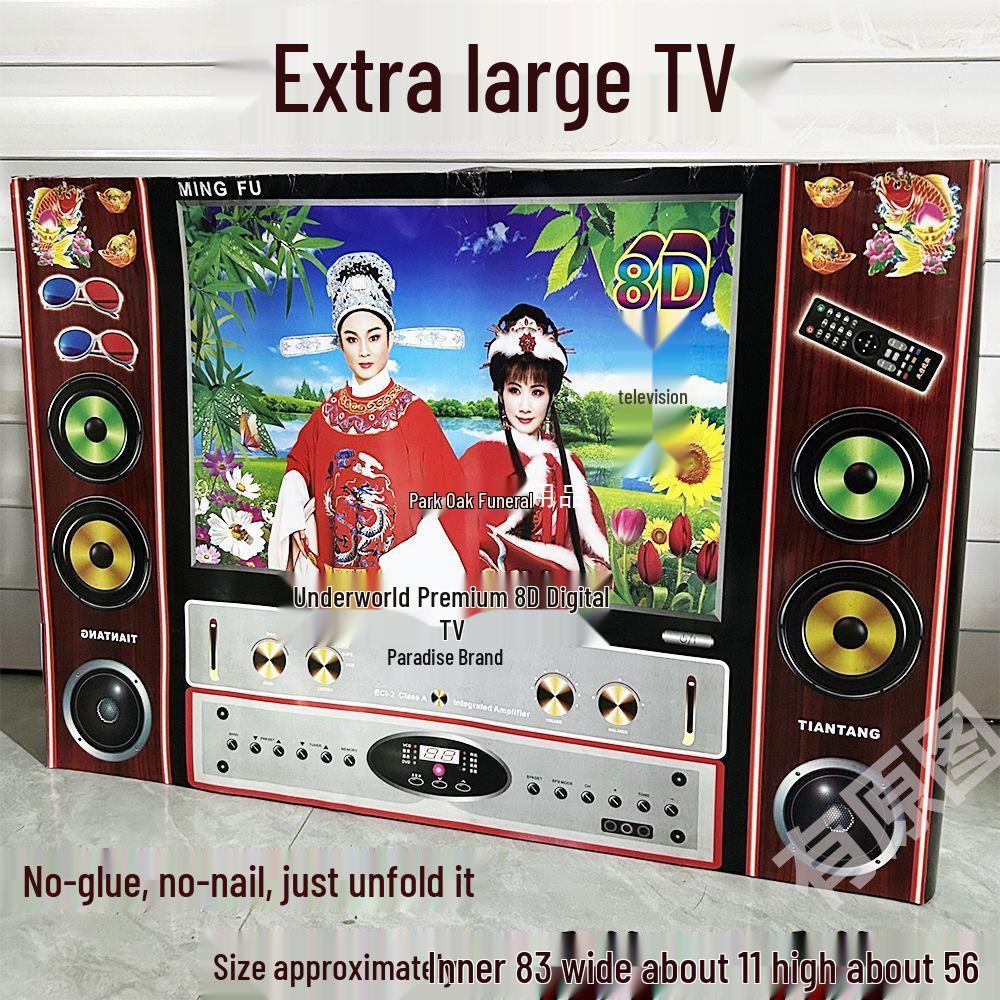 Large-Size One-Piece No-Glue Funeral Art TV Home Appliance