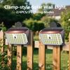 176 LED Solar Lights Outdoor Waterproof Motion Sensor Solar Powered Flood Lights Security Wall Lights  3 Modes Yard Deck Garden