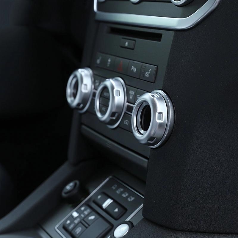5pcs For Land Rover Discovery 4 LR4 Range Rover Sport Freelander 2 ABS Chrome Volume Air Conditioning Knob Cover Trim Accessorie