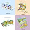 Wooden Animal Cartoon Jigsaw Puzzle Board - 30, 60, 98, 120-piece Toy for Early Childhood Education