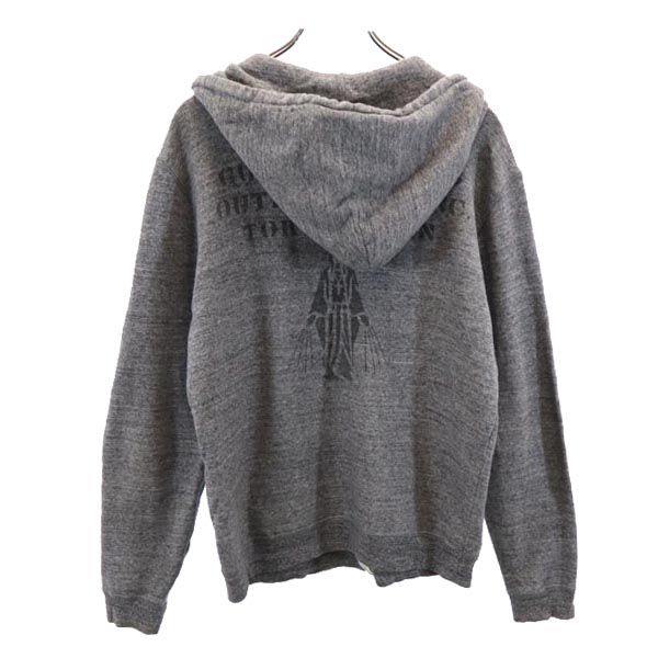 WACKO MARIA made in Japan Back print Long sleeve sweat Zip hoodie L gray Men's Used