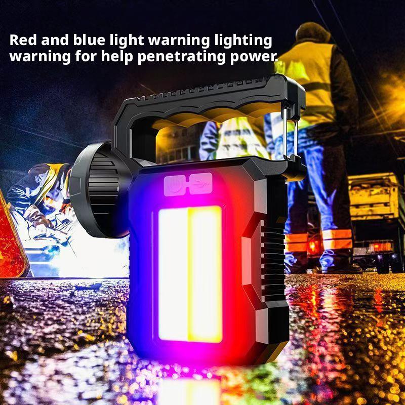 Outdoor Solar-Powered Super Bright Long-Range Rechargeable High-Capacity Strong Light Handheld Searchlight