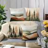 Pulse And Pine Tree Pattern Digital Printing Pillow Cover Short Plush Suitable Living Rooms Bedrooms Sofas Throw Cushion Cover