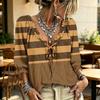 Women's Casual Plaid V-Neck Ruffle Blouse with Tie Neck