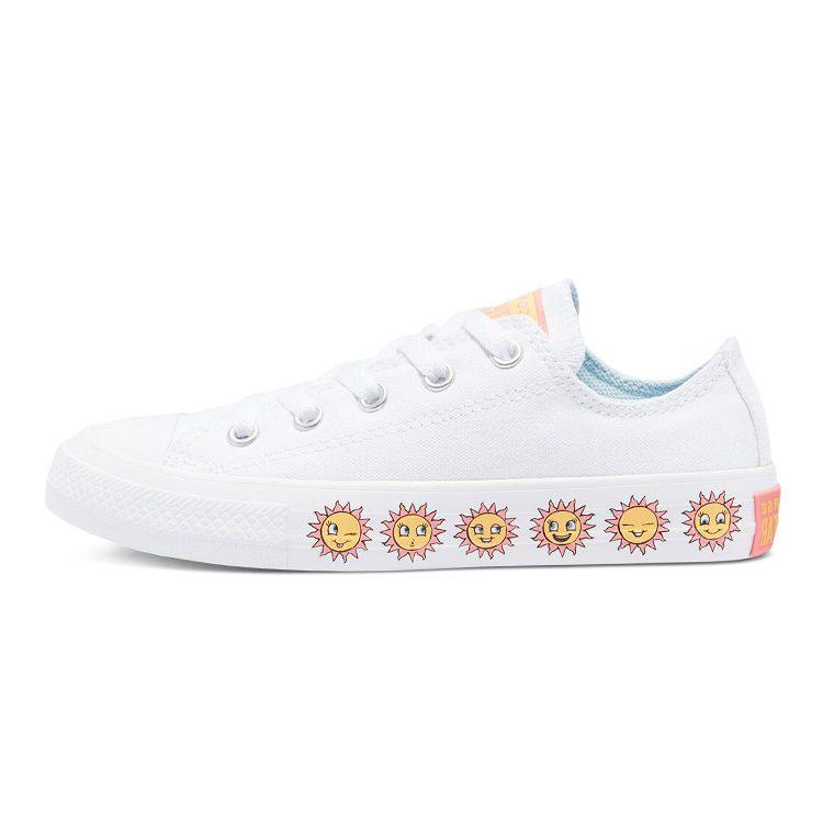 Converse Chuck Taylor All Star Low Top Comfortable Abrasion Resistant Low top Kids Canvas Shoes White Yellow Kids' 670702C