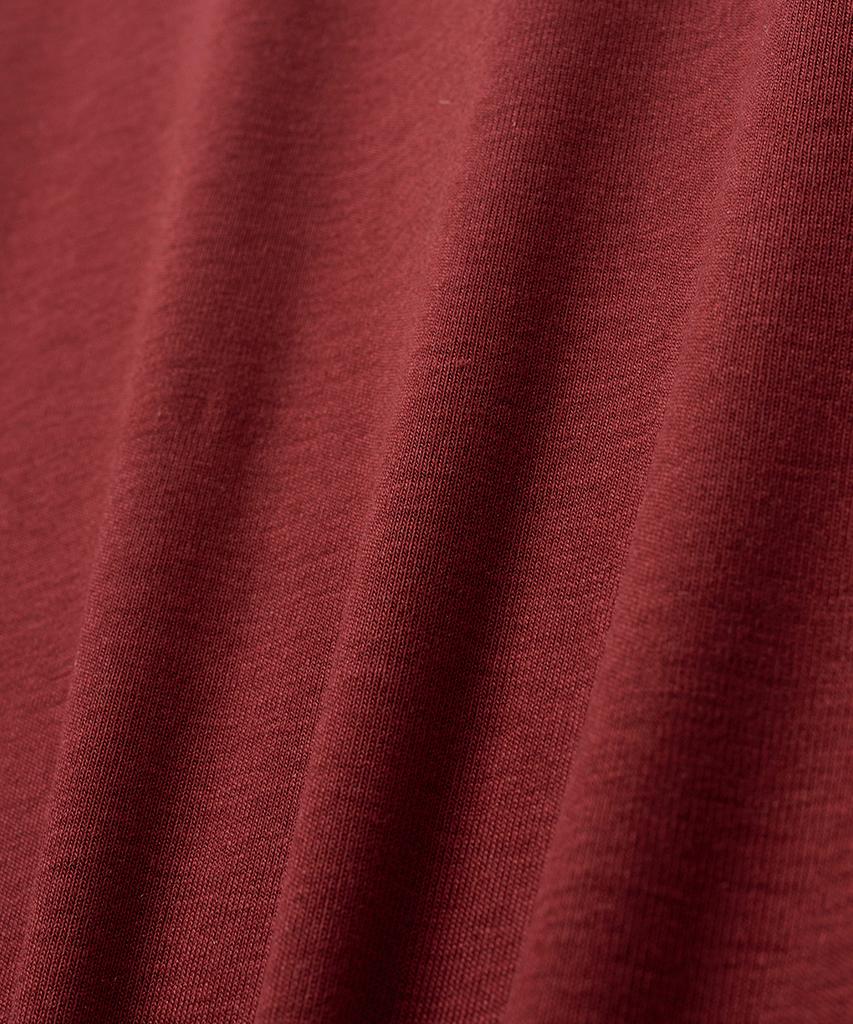 NOIRER Layered Half Long Sleeve T-Shirt (Wine Grey)